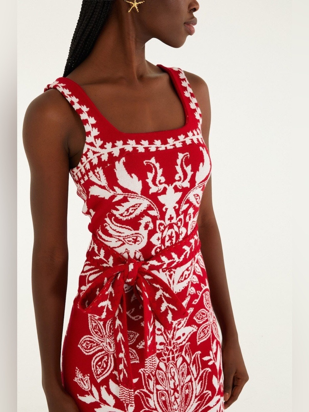 Farm Rio Red Miranda Knit Mini Dress - Picture 2 of 9